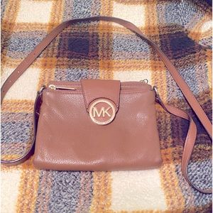 Leather MK crossbody